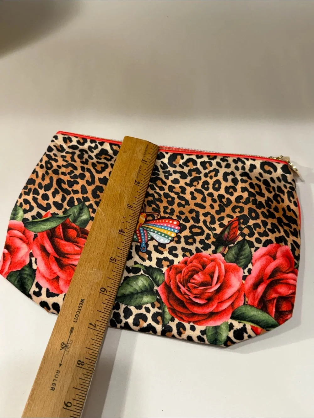 ESTEE LAUDER Leopard Print Makeup Cosmetic Bag  With Zipper-New